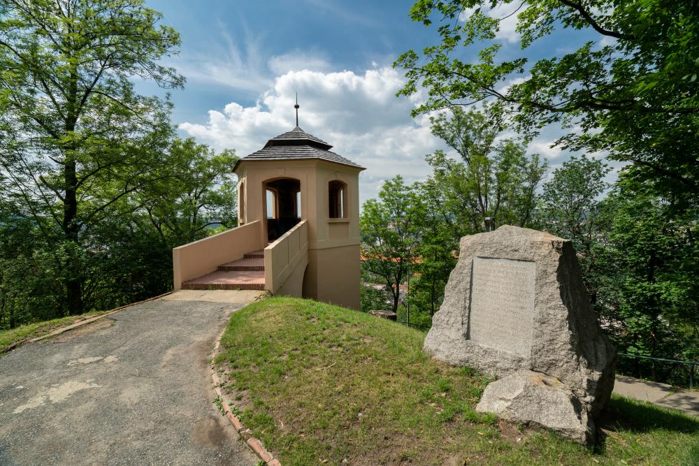 park na vrchu Vítkově, Thomayerova vyhlídka dominuje části Vítkova