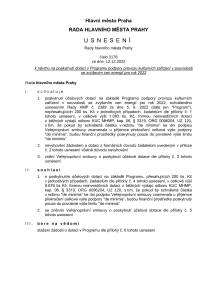 U S N E S E N Í Rady hlavního města Prahy číslo 3178 ze dne 12.12.2022 k návrhu na poskytnutí dotací v Programu podpory provozu kulturních zařízení v souvislosti se zvýše