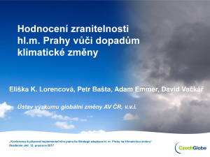 Hodnocení zranitelnosti vůči dopadům změny klimatu v Praze