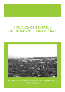 Aktualizace generelu zahradkovych osad v Praze 2018, katalové listy