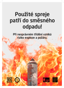 Leták - Použité spreje patří do směsného odpadu