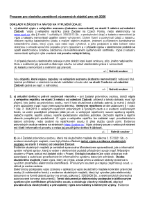 Přehled podkladů pro podání žádosti na 2026