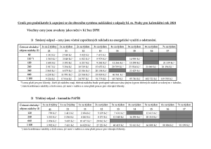 Ceník pro podnikatele k zapojení se do obecního systému nakládání s odpady hl. m. Prahy pro rok 2024