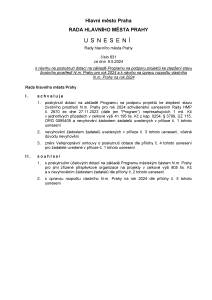 Usnesení Rady HMP c831 z 06052024