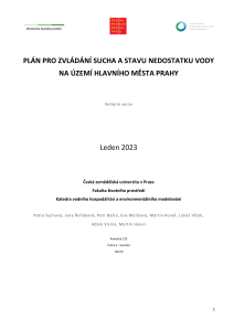 Plán pro zvládání sucha a stavu nedostatku vody na území hl. m. Prahy, 2023