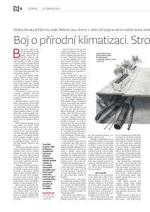 článek Boj o přírodní klimatizaci. Stromy zatím ustupují trubkám. (Deník N, 18. 6. 2020)