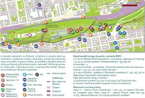 park na vrchu Vítkově, orientační mapa - 1526 pxl, v. 4/2017