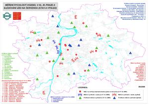 Mapka všech míst (rychlosti a jízdy na červenou) i výhled