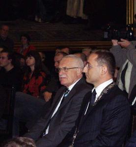 Slavnostního předání cen Czech Press Photo se zúčastnil i prezident Václav Klaus