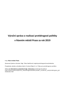 Výroční zpráva o realizaci protidrogové politiky hlavního města Prahy v roce 2019