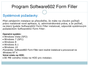 Instalace Software602 Form Filler