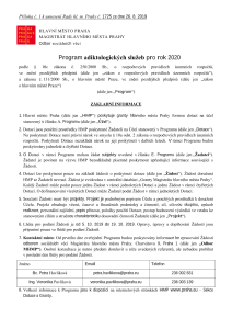 Program adiktologických služeb pro rok 2020