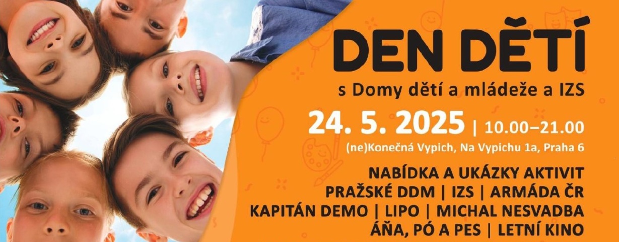 Plakát k akci Den dětí na Vypichu
