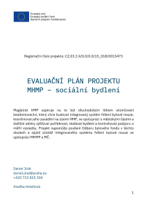 Evaluační plán projektu