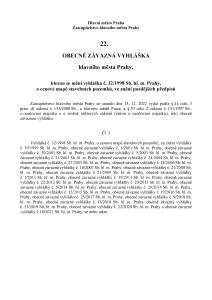 Obecně závazná vyhláška hlavního města Prahy č. 22/2022