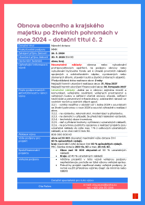 2. výzva_Obnova obecního a krajského majetku po živelních pohromách v roce 2024