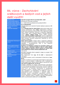 86. výzva - Zachytávání srážkových a šedých vod a jejich další využití