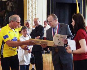 Radní RNDr. Igor Němec přijal účastníky E-T-T 2004 v Brožíkově sále na Staroměstské radnici