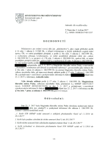 Rozhodnutí ministerstva pro místní rozvoj ČR, Č. j.: MMR-18188/2017-83/1237