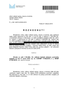 Rozhodnutí ministerstva vnitra ČR, Č. j.: MV-42473-3/ODK-2019