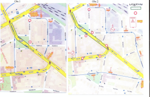 Objízdné trasy - Mapka č. 1 a Mapka č. 2