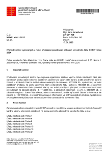 Přehled kontrol za odbor STR rok 2024