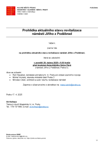 250417 - Pozvánka - Prohlídka revitalizovaného náměstí Jiřího z Poděbrad