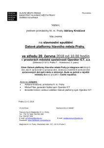Slavnostní spuštění Datové platformy hlavního města Prahy
