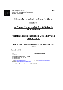 Hudební piknik Hitrádia City a hlavního města Prahy