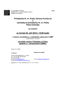 Vernisáž výstavy Pře(d)stav si Prahu spojené s 1. narozeninami CAMPu