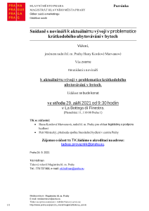 Snídaně s novináři k aktuálnímu vývoji v problematice  krátkodobého ubytovávání v bytech