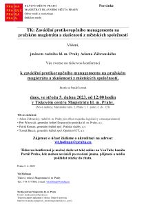 TK: Zavádění protikorupčního managementu na pražském magistrátu a zkušenosti z městských společností