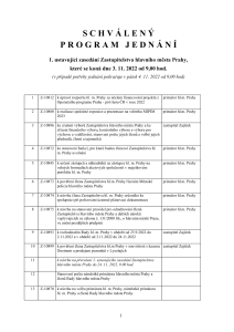 Program_jednani_3485944_1258327_Schvaleny_program_1._ustavujiciho_zasedani_Zastupitelstva_hl_m__Prahy_dne_3._11._2022_II