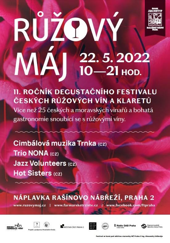 Plakát festivalu Růžový máj 2022