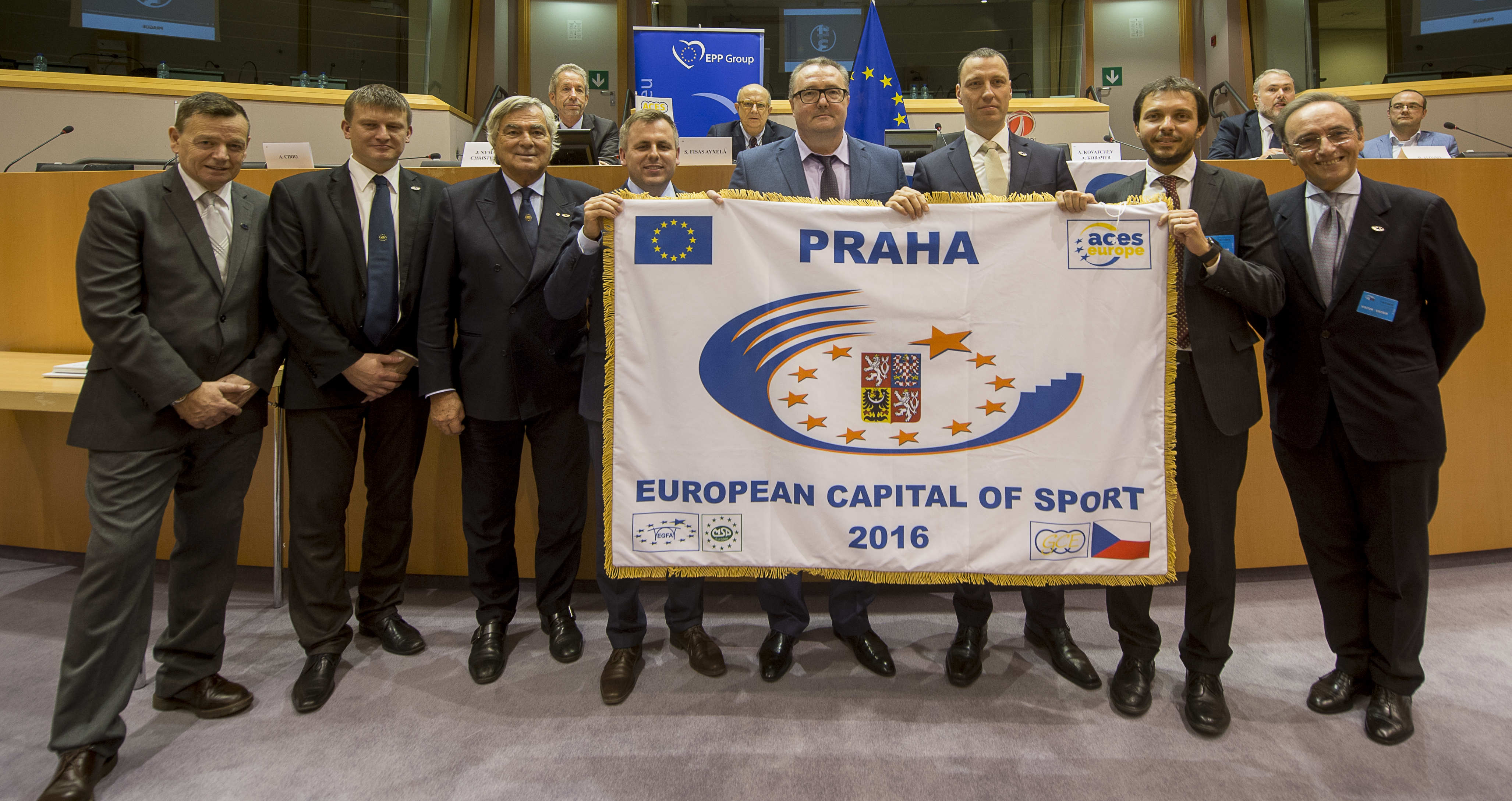 Praha obdržela stříbrnou plaketu Evropského hlavního města sportu 2016