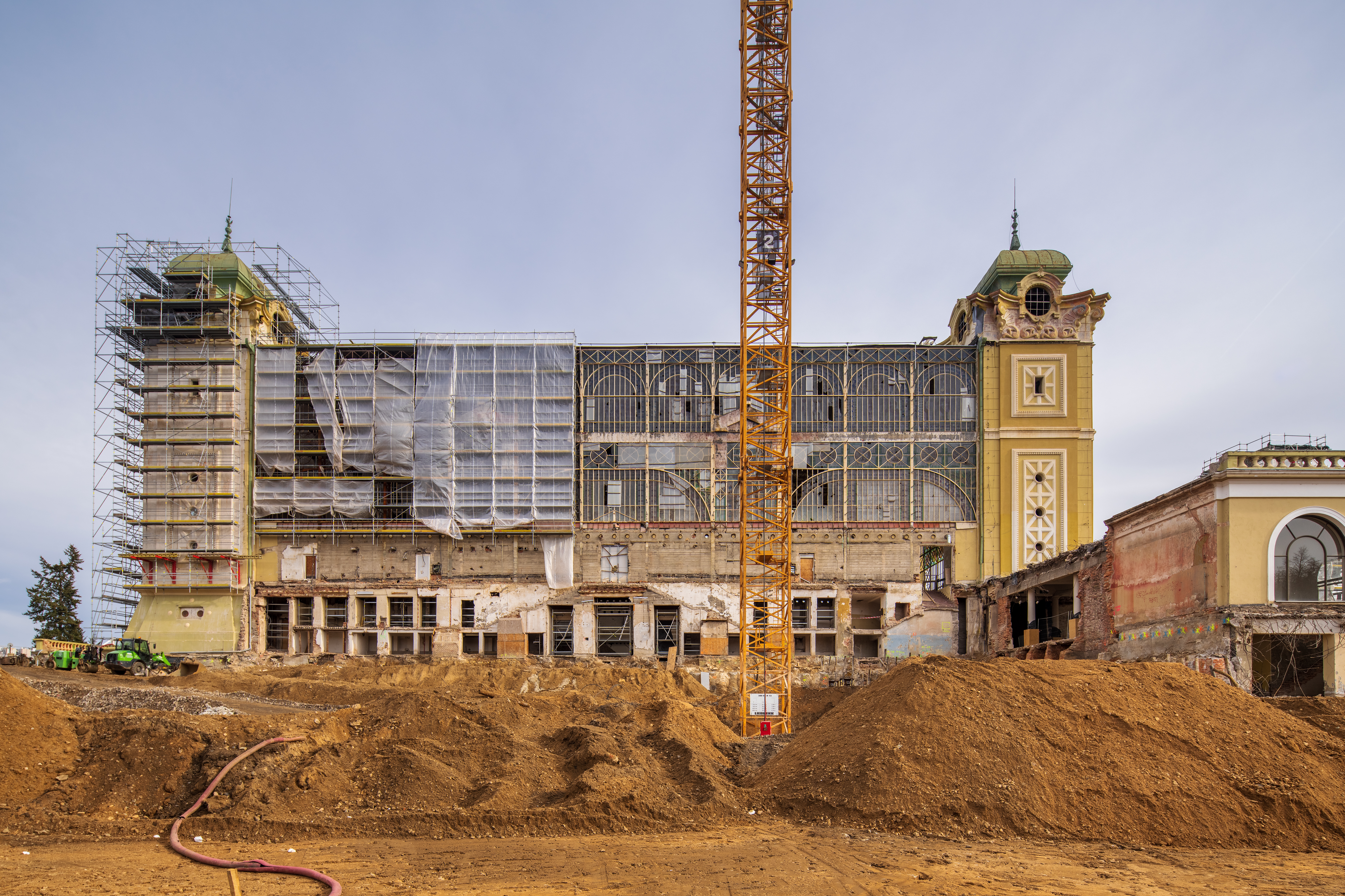 Rekonstrukce Průmyslového paláce má za sebou první rok