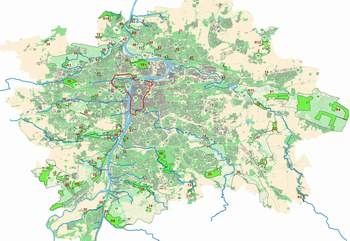 mapka - přehled zchú ve správě odboru městské zeleně