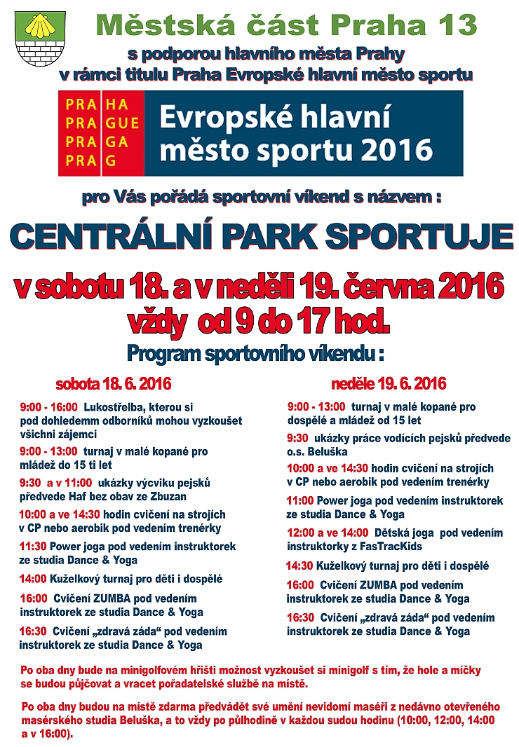 Centrální park sportuje