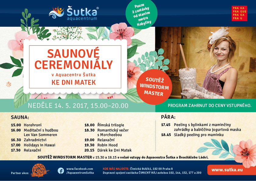 Saunové ceremoniály a Aquacentru Šutka ke Dni matek