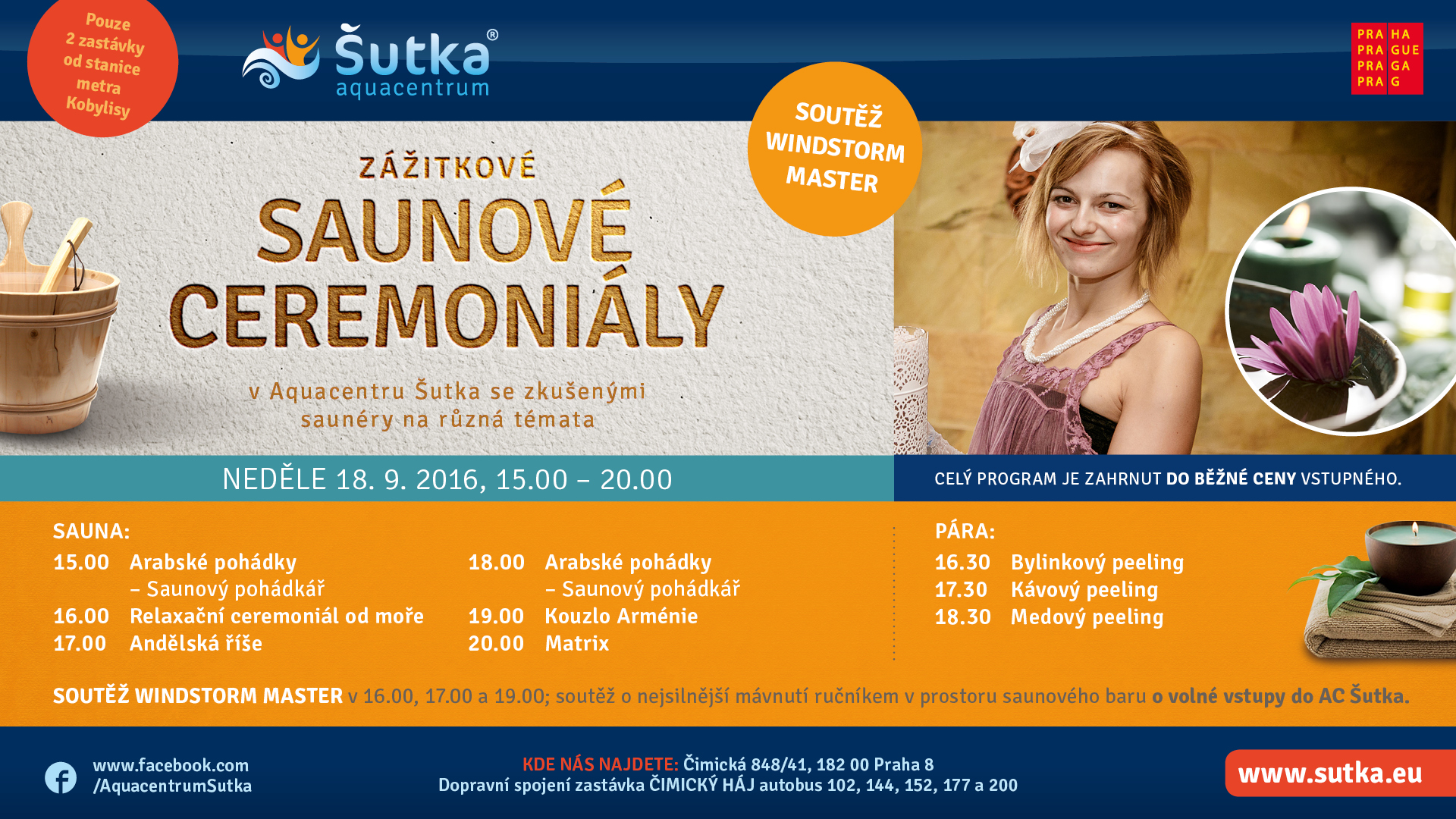 Saunové ceremoniály v Aquacentru Šutka